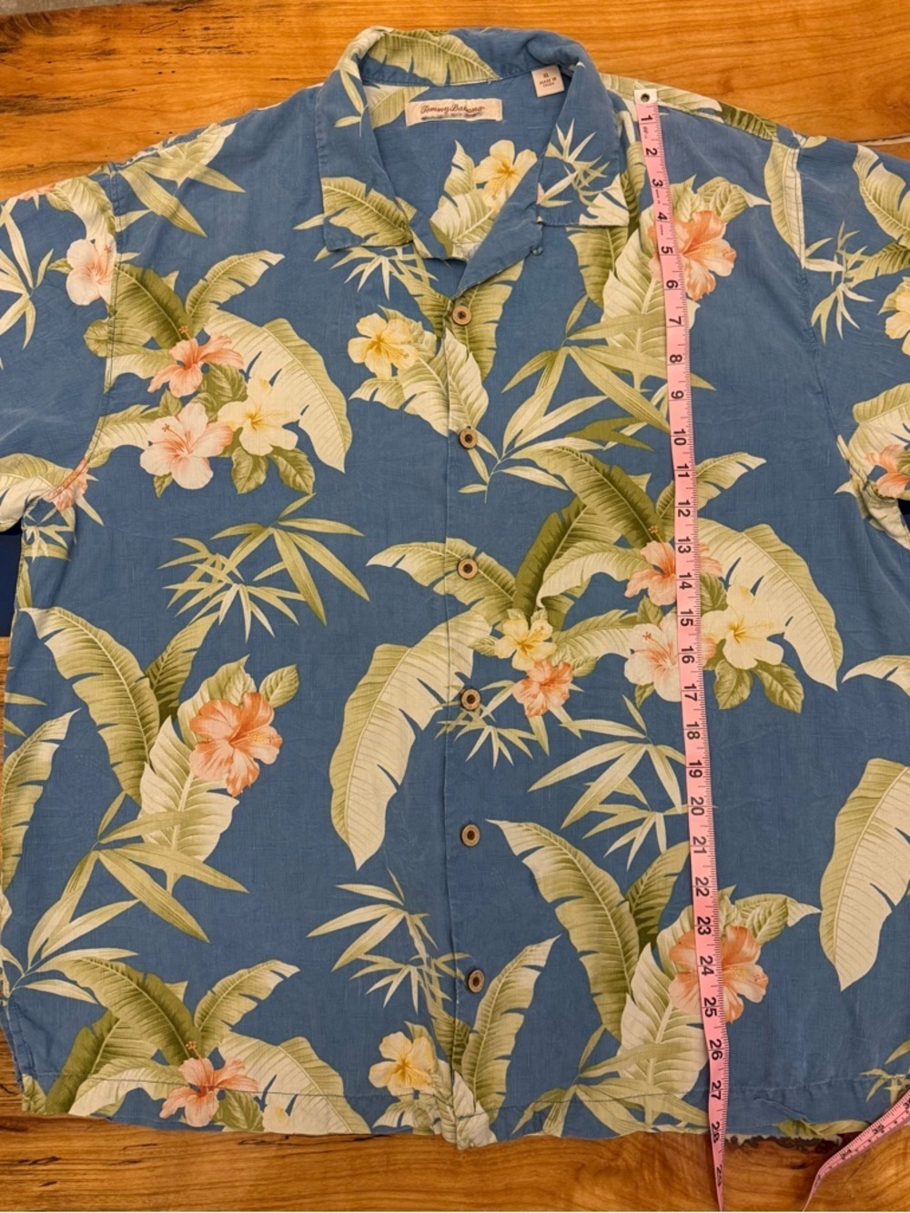 Tommy Bahama Hawaiian Shirt Men’s XL Blue Floral Tropical Camp Button Up - Picture 3 of 7
